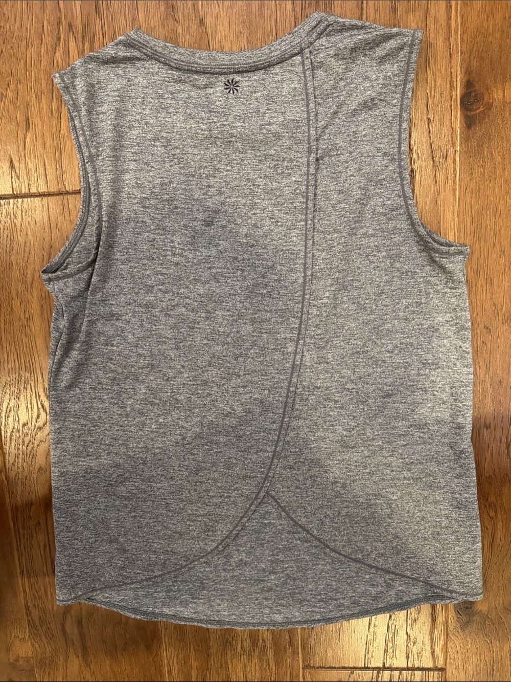 Athleta Heather Gray Sunlover UPF Activewear Back Split Tank Top XS